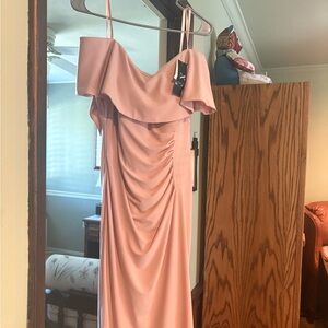 Elegant Pink Ruffle Dress